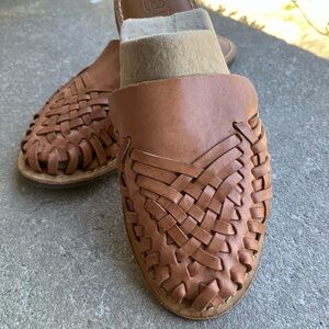 Latigo Handwoven Leather Mules (Sz 8)